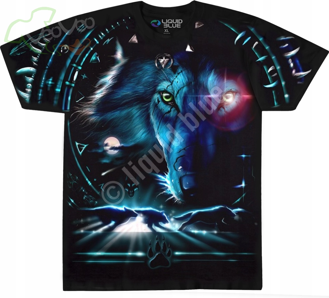 Tribal Wolf Liquid Blue XL Tričko
