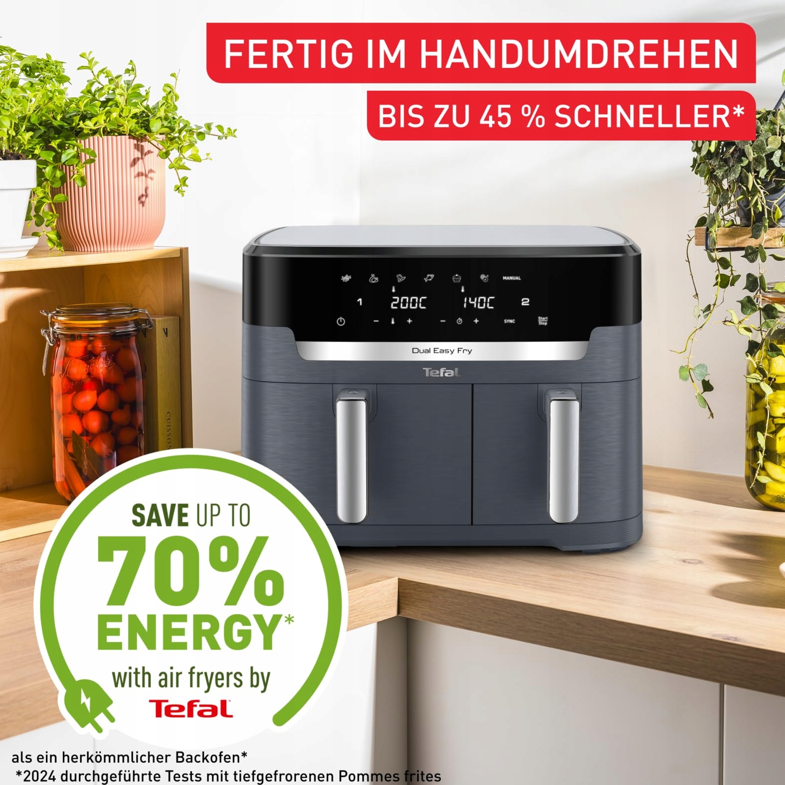 TEFAL Dual Easy Fry XXL Frytkownica Beztłuszczowa 11L 7 Programów Szara — miniatura 8