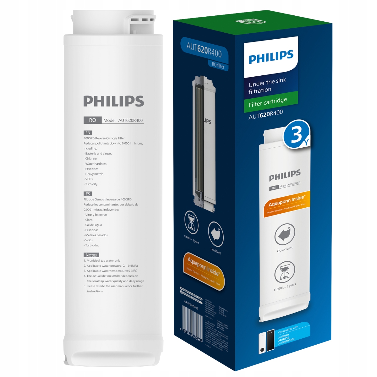Wymienna membrana Ro Philips AUT620R400 do filtra AUT8940 i AUT8950