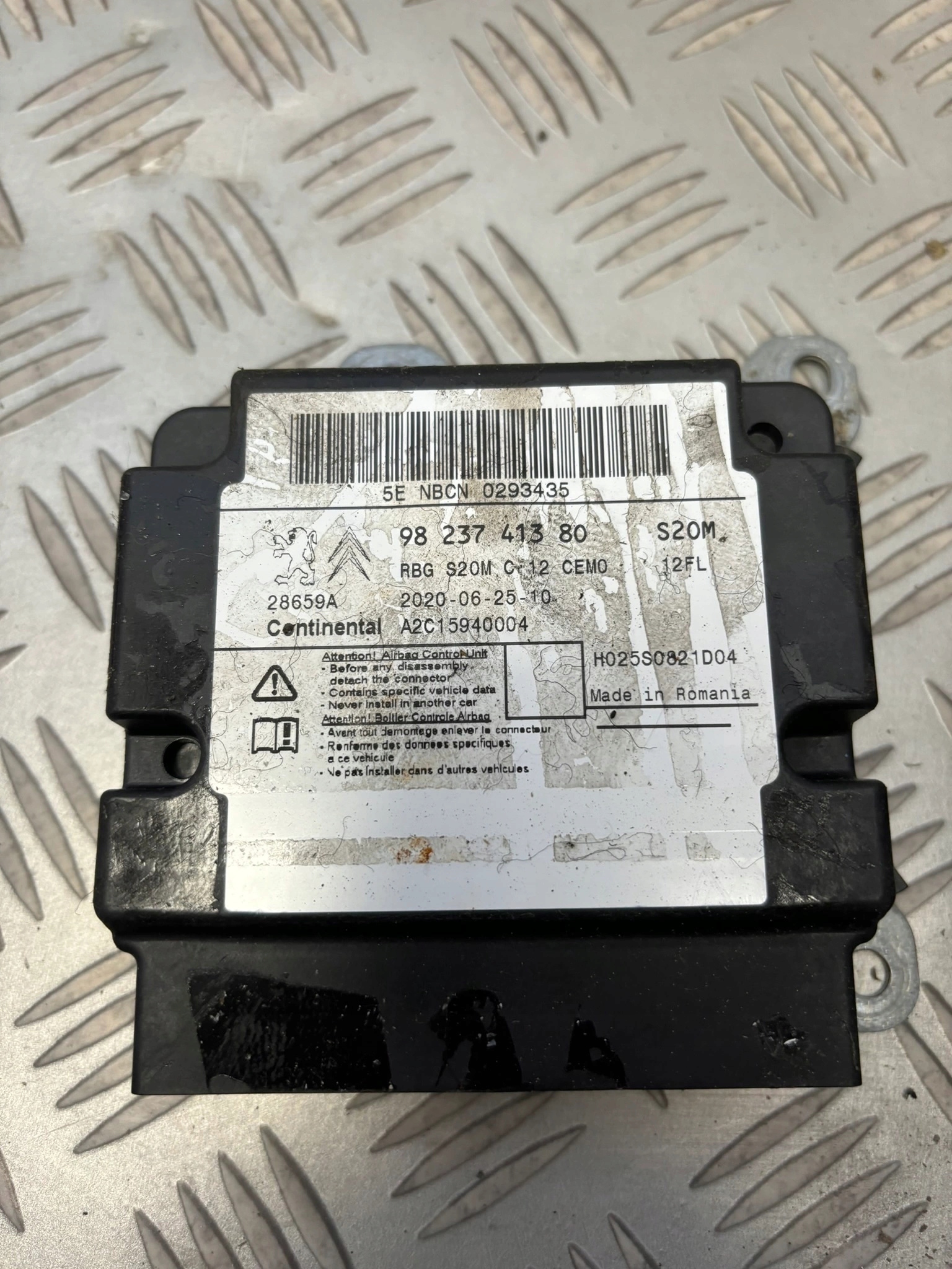 SENSOR PODUSZEK AIRBAG PEUGEOT 208 II 9823741380