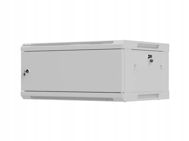 Lanberg Nástenný Rack 19" 4U 600x450 Sivý s Kovovými Dverami