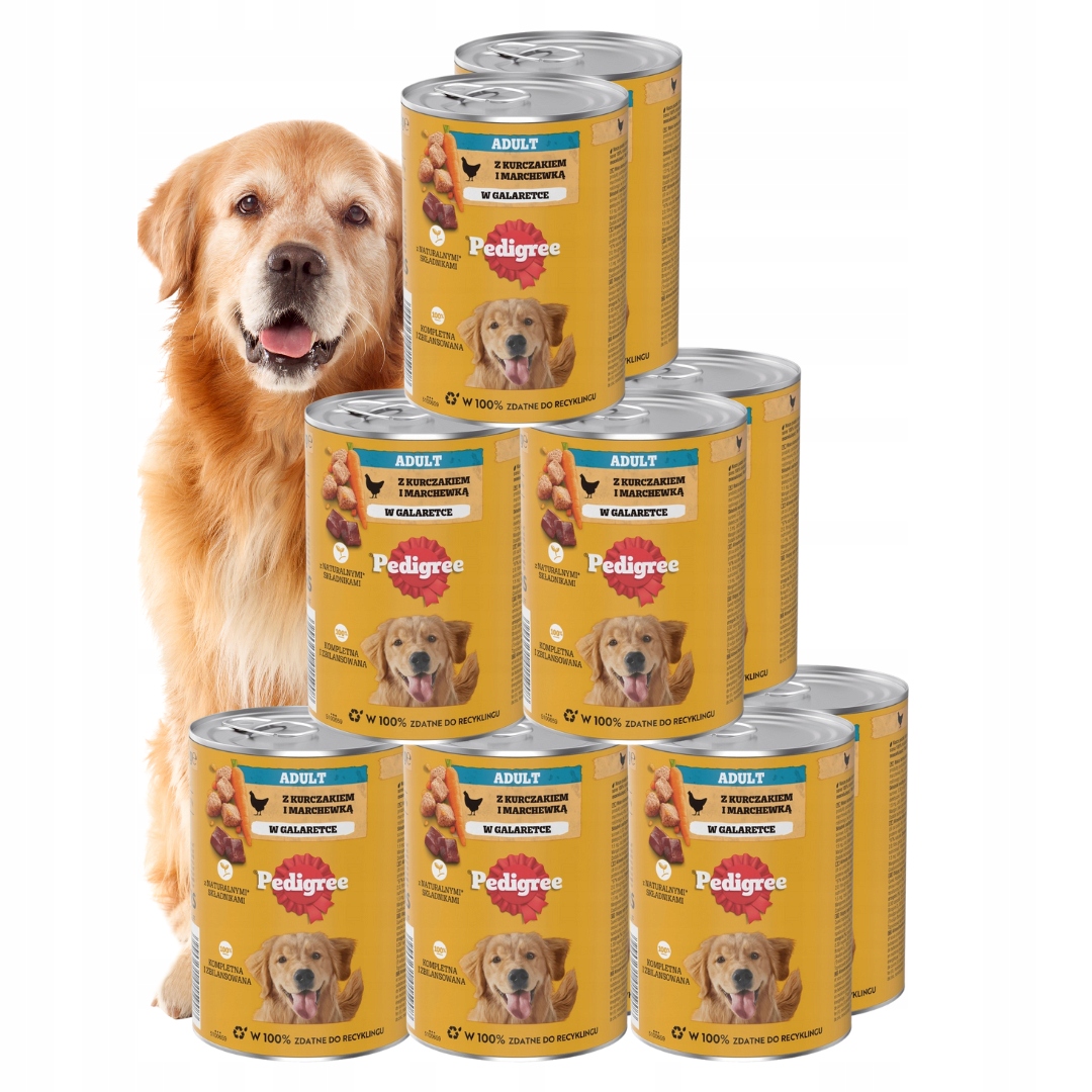 Levně Pedigree vlhké krmivo pro psy, kuře s mrkví v želé, konzerva 12 x 400 g