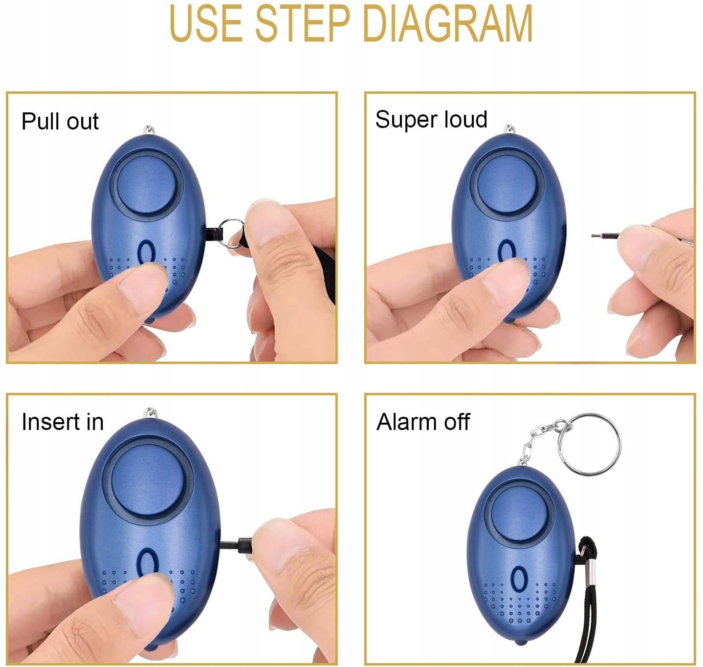 2SZT ALARM OSOBISTY 130dB GŁOŚNY MINI BRELOK Kod producenta y