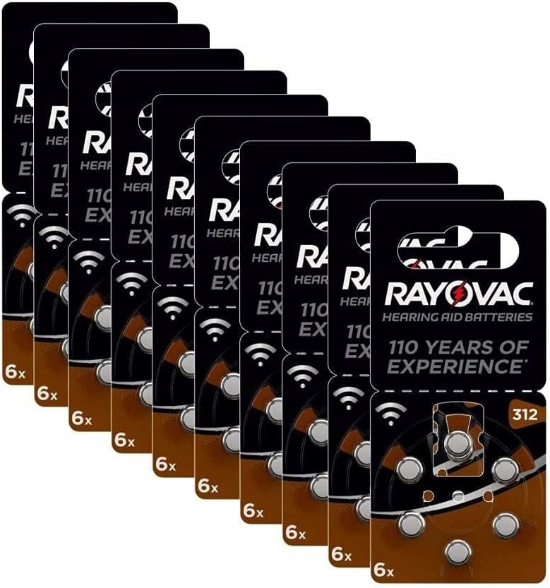 

Bateria do aparatów słuchowych Rayovac 312 Mocne