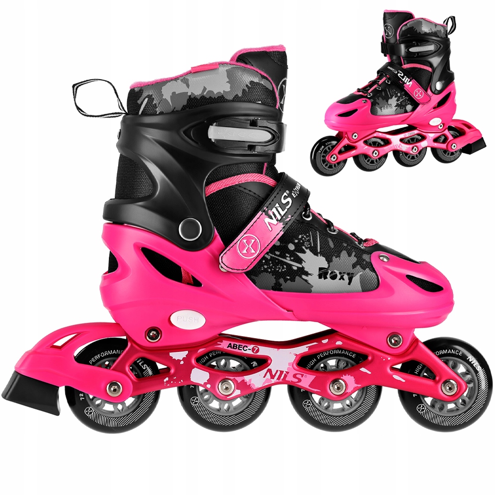 Brusle 2V1 Kolečkové Brusle Pro Děti A Mládež Nastavitelné, Rekreační, Kaučukové