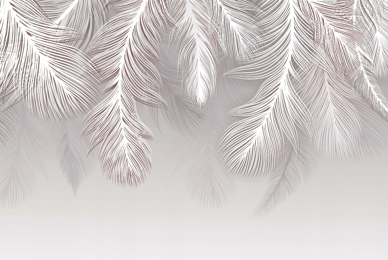 

Tapeta nowoczesna 3D palmy liście wz6 Na Wymiar