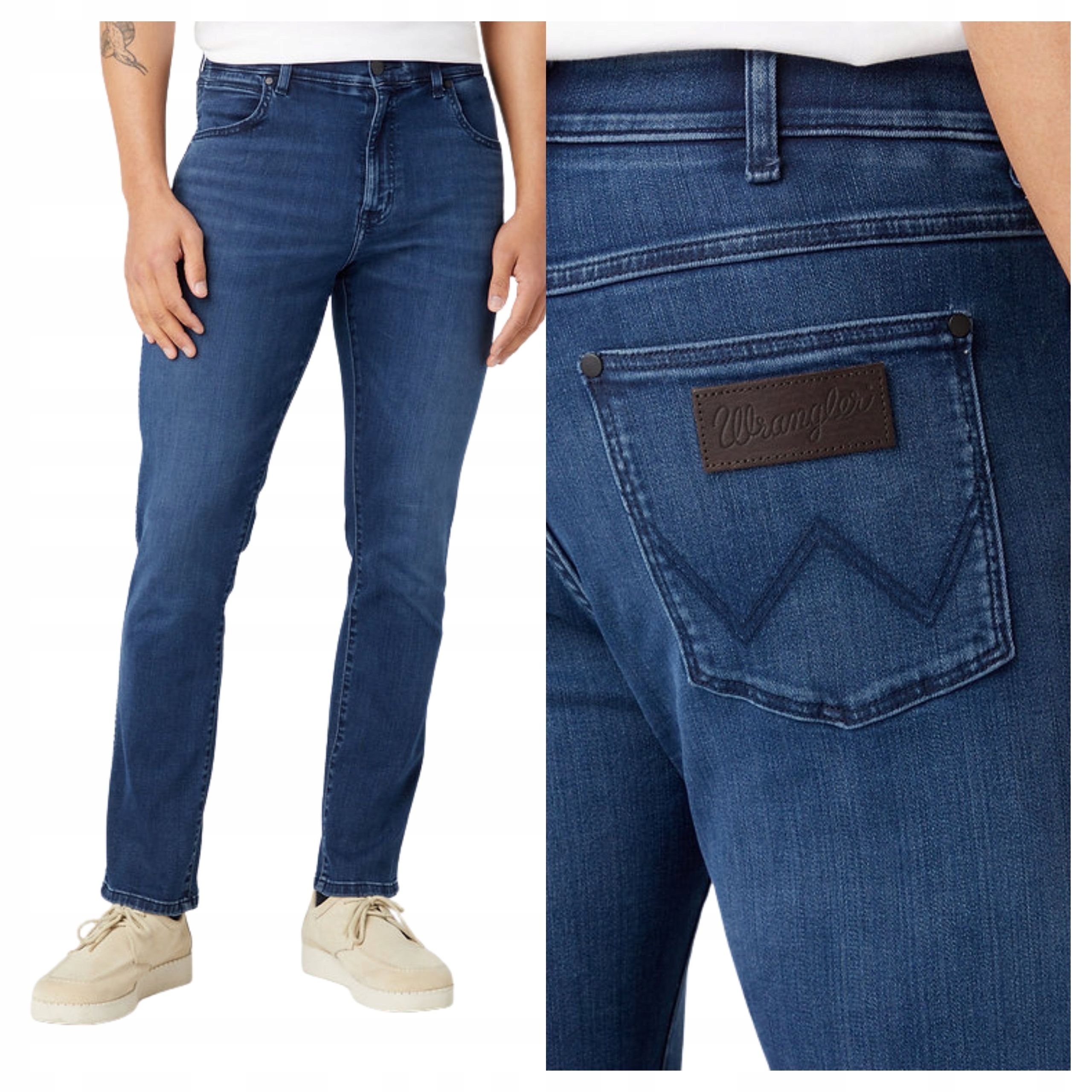 Pánské kalhoty Wrangler Larston Apollo Klasické bavlněné W36 L34