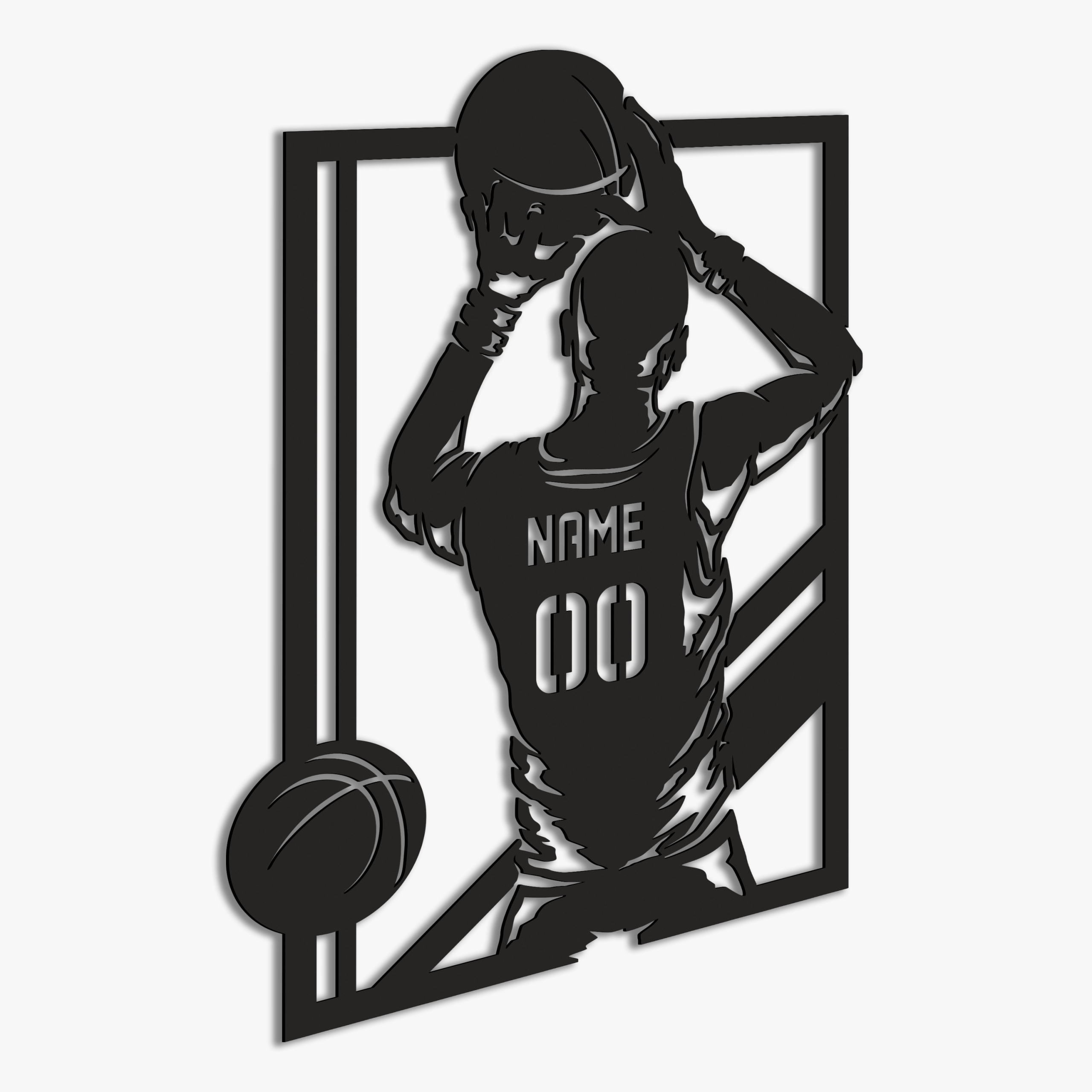 Dřevěný obraz Basketbal Personalizovaný 3D obraz