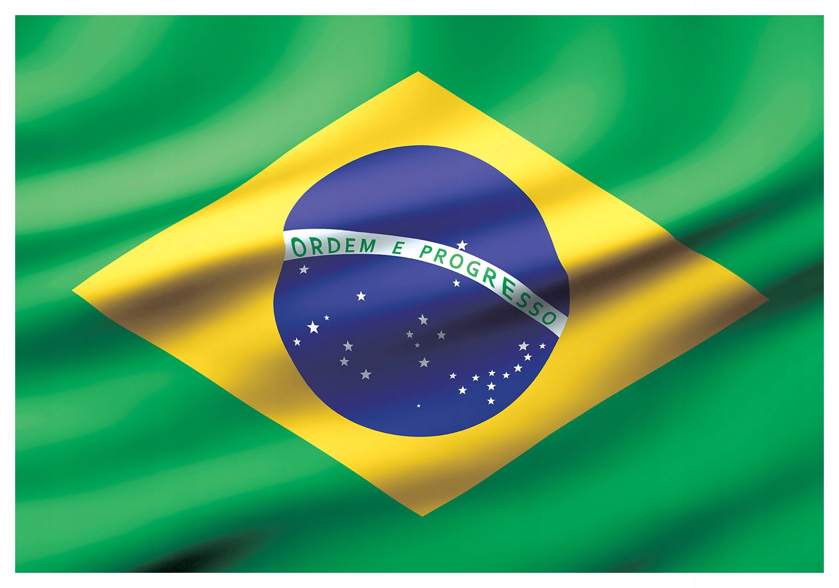 Fototapeta flizelina Brazílie Zelený kosočtverec s hvězdami Rozměr 208x146 lepidlo