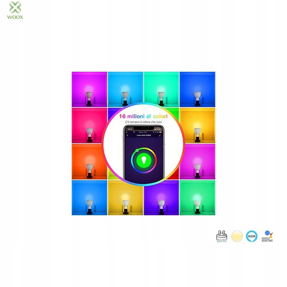 Żarówka Smart Woox Led Wi-Fi Kolorowa Rgbw 4,5W Klasa efektywności energetycznej G