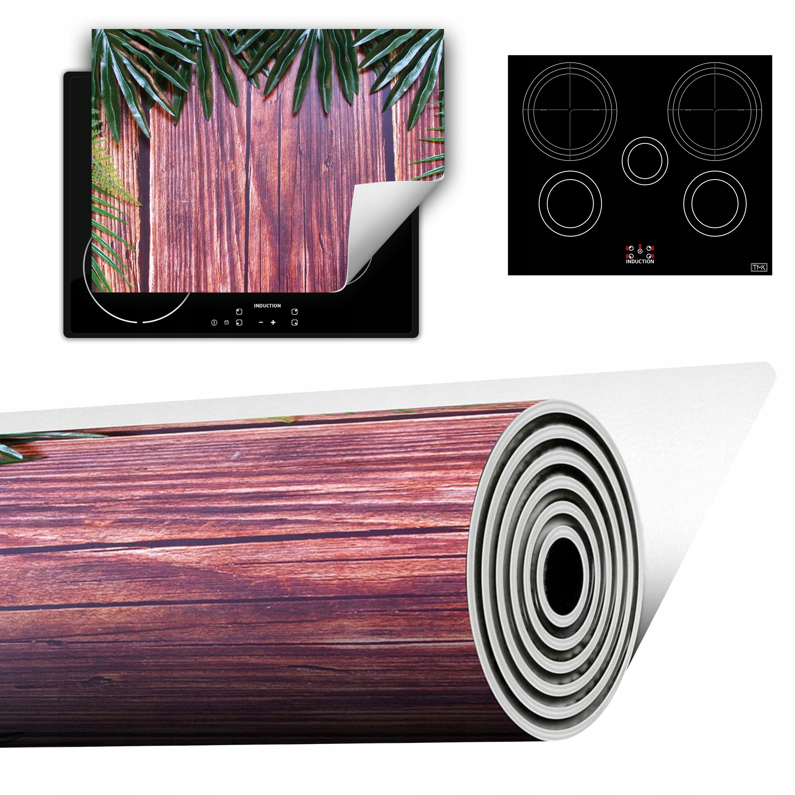 Vinylová Podložka Do Kuchyně Více Místa 70x52 listy dřevo