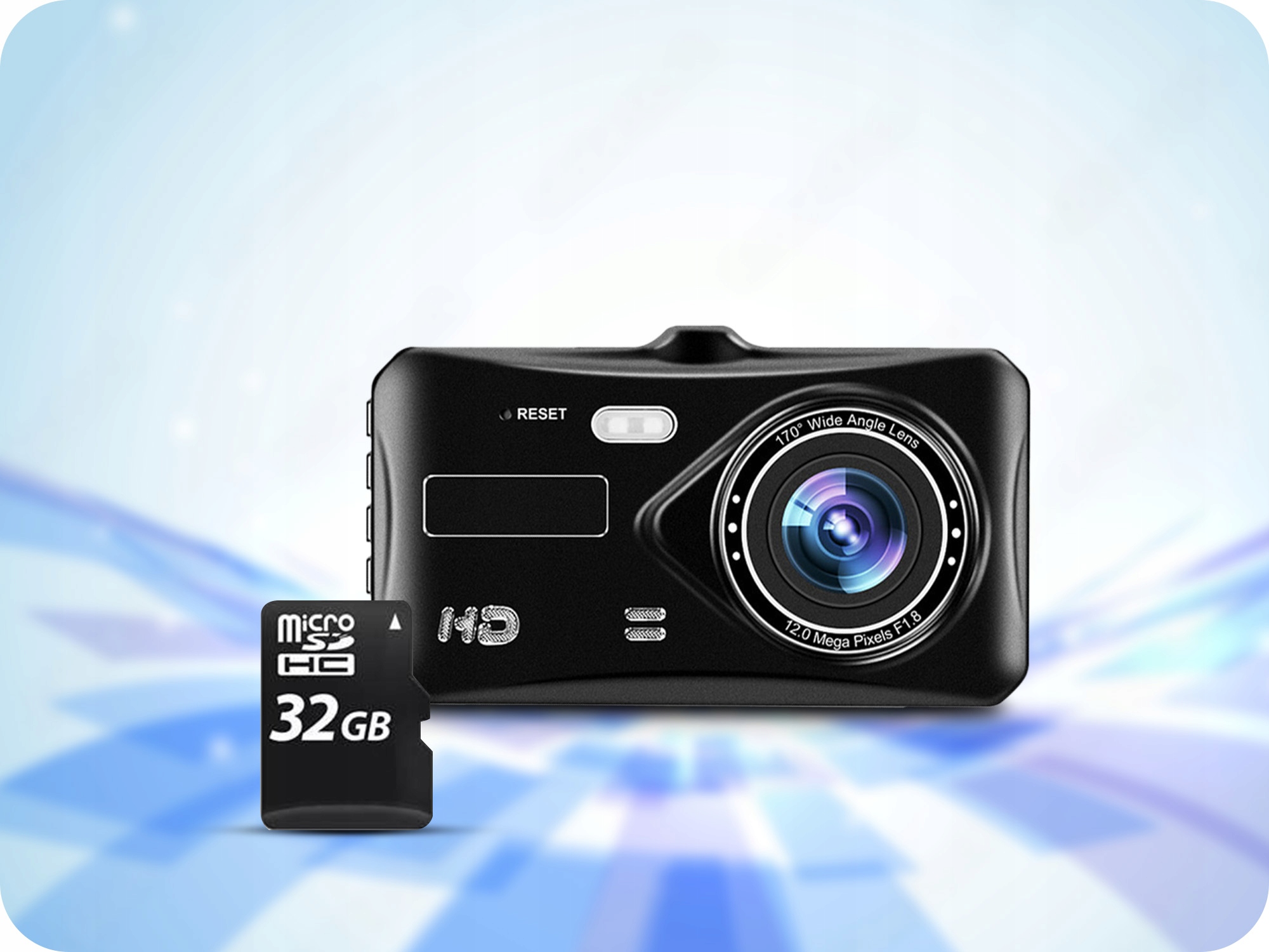 KAMERA SAMOCHODOWA REJESTRATOR COFANIA + Karta 32GB + DOTYK + POLSKIE MENU Model POLSKIE MENU DOTYKOWY WYŚWIETLACZ + Karta 32GB