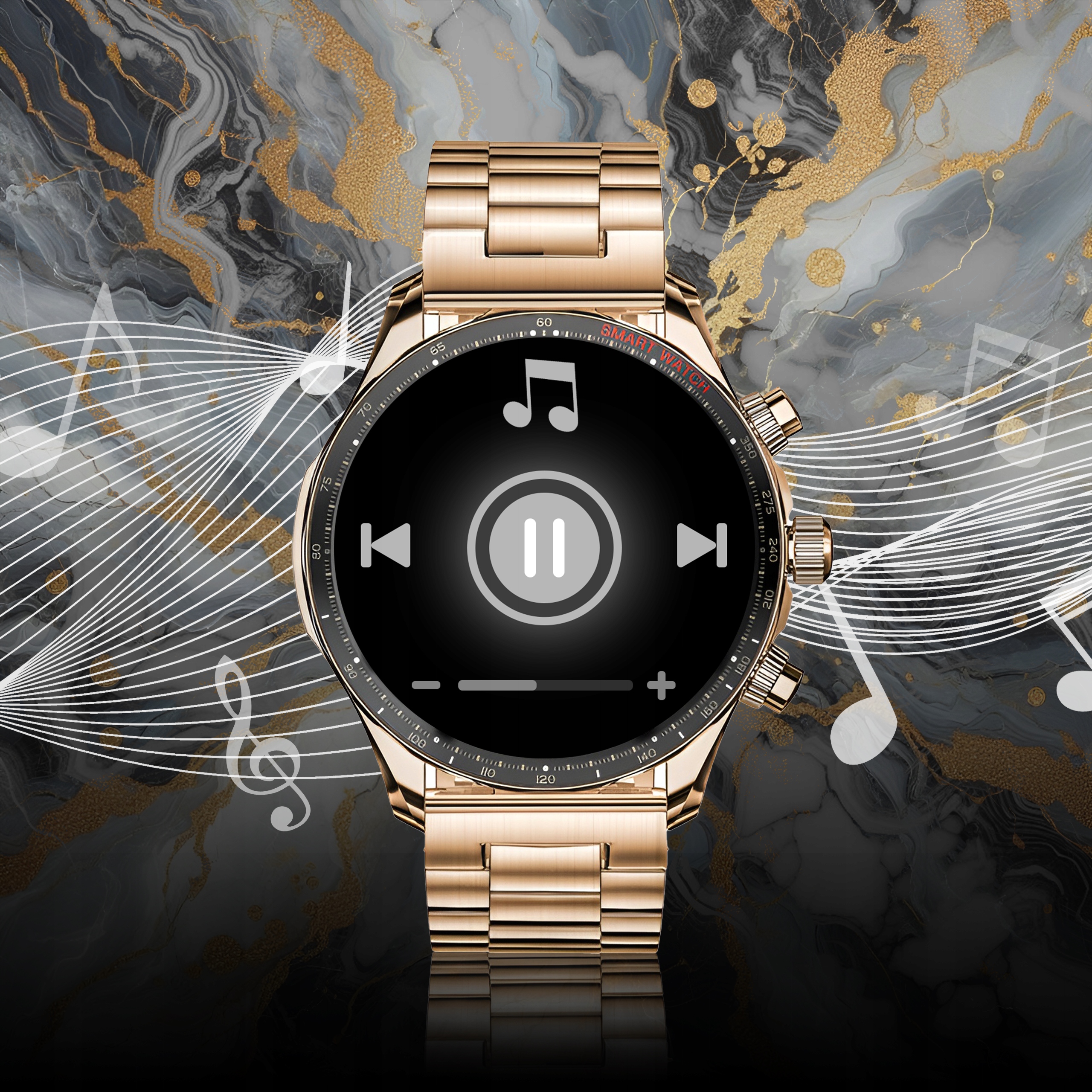 SMARTWATCH ZEGAREK MENU MĘSKI GOLD ROZMOWY POLSKIE SPORT AMOLED SMART WATCH Model inny