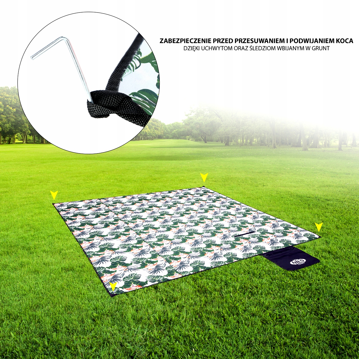 KOC PIKNIKOWY Z IZOLACJĄ PLAŻOWY 220x200 cm MATA Marka Nils Camp