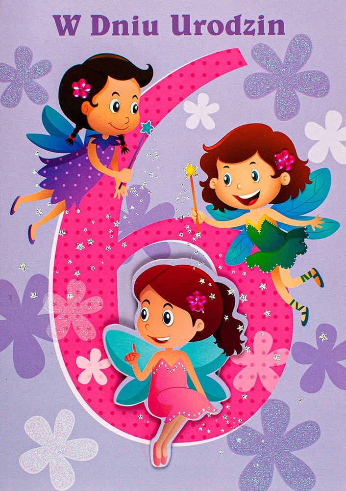 

Kartka na 6 urodziny dla Dziewczynki Królewny M845