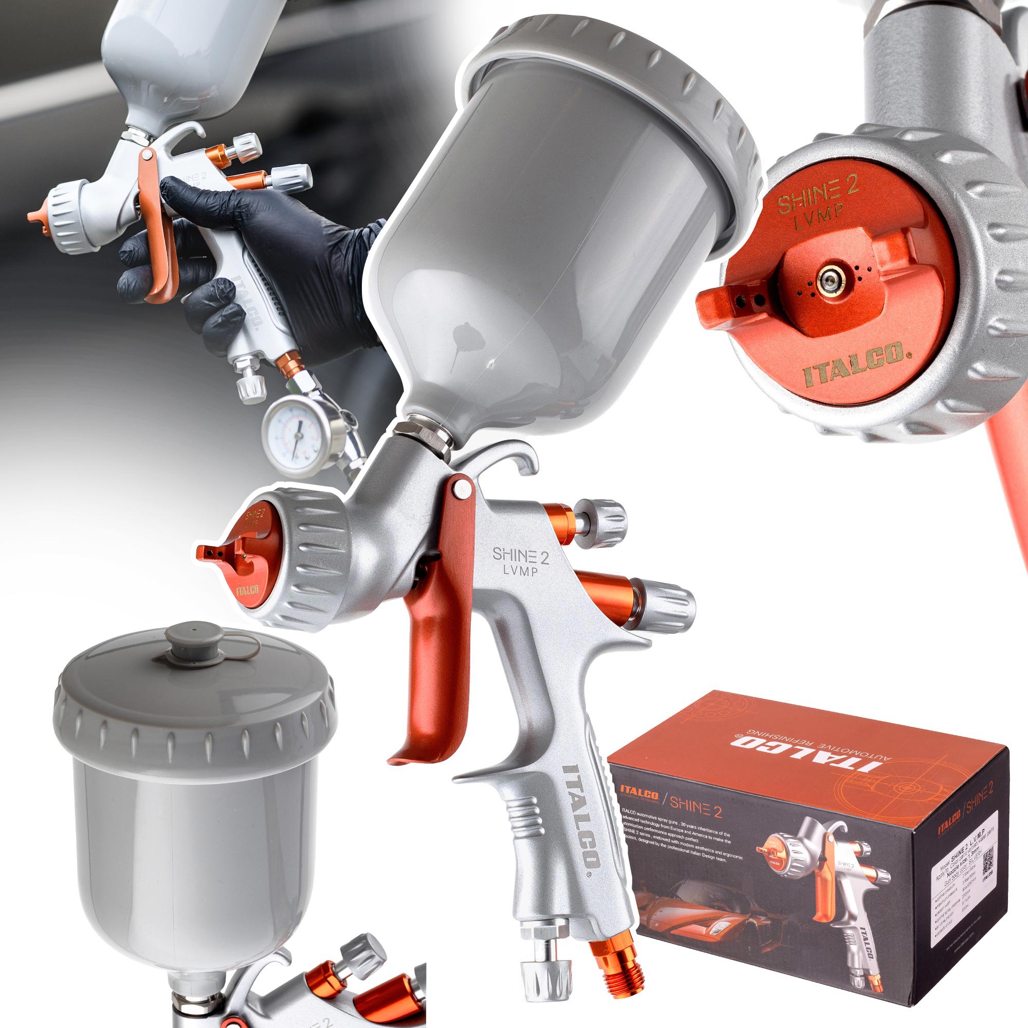 Lakovací pistole Premium Lvmp 1,4 mm Pro Italco Shine 2 pro malování