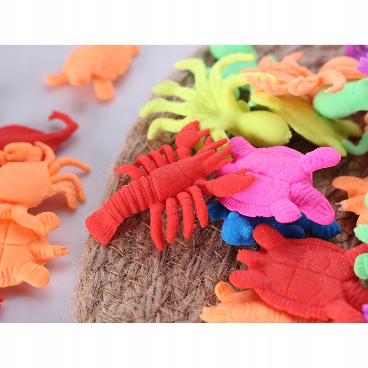 12x ZWIERZĘTA ROSNĄCE W WODZIE MAGICZNE WYKLUWAJĄCE DO KĄPIELI GRY PINIATA Szerokość produktu 3 cm