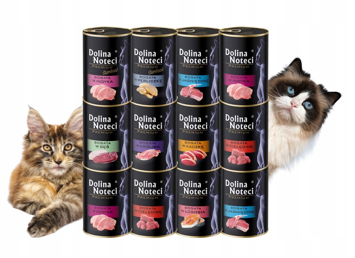 Levně Dolina Noteci Premium Mokré krmivo pro kočky mix chutí 12x400 g