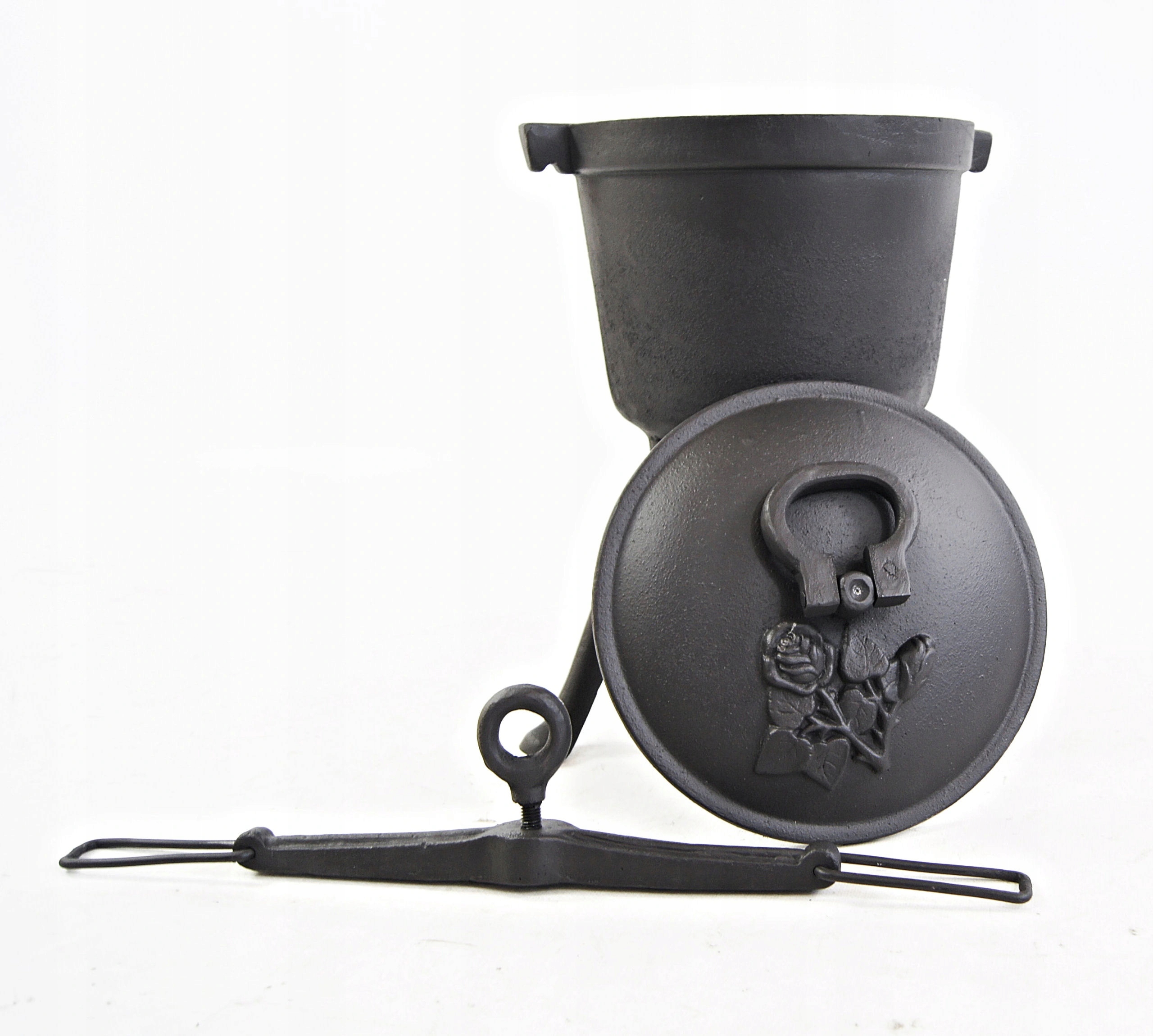 KOCIOŁEK MYŚLIWSKI 5L GARNEK ŻELIWNY POLSKI ODLEW Producent Odlewnia