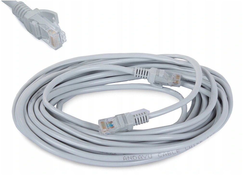 

Kabel Sieciowy Lan CAT6 RJ45 Skrętka Ethernet 10m