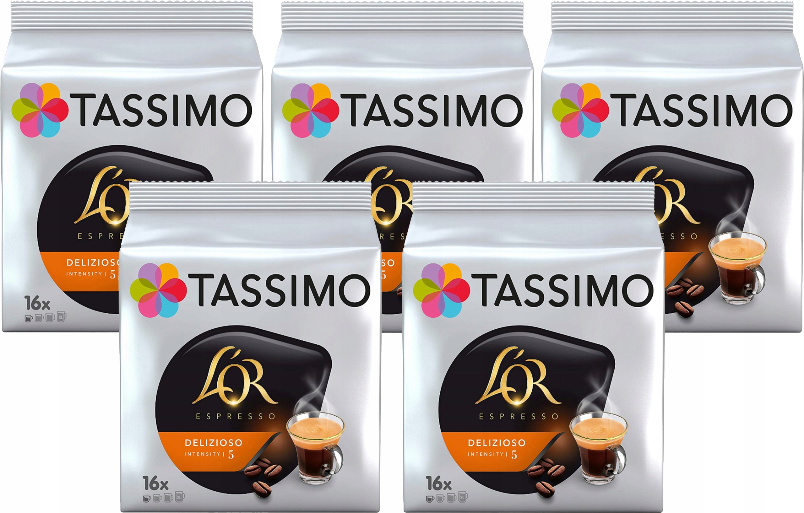 Kapsle Tassimo Jacobs Lor Espresso Delizioso 5 x 16 kusů