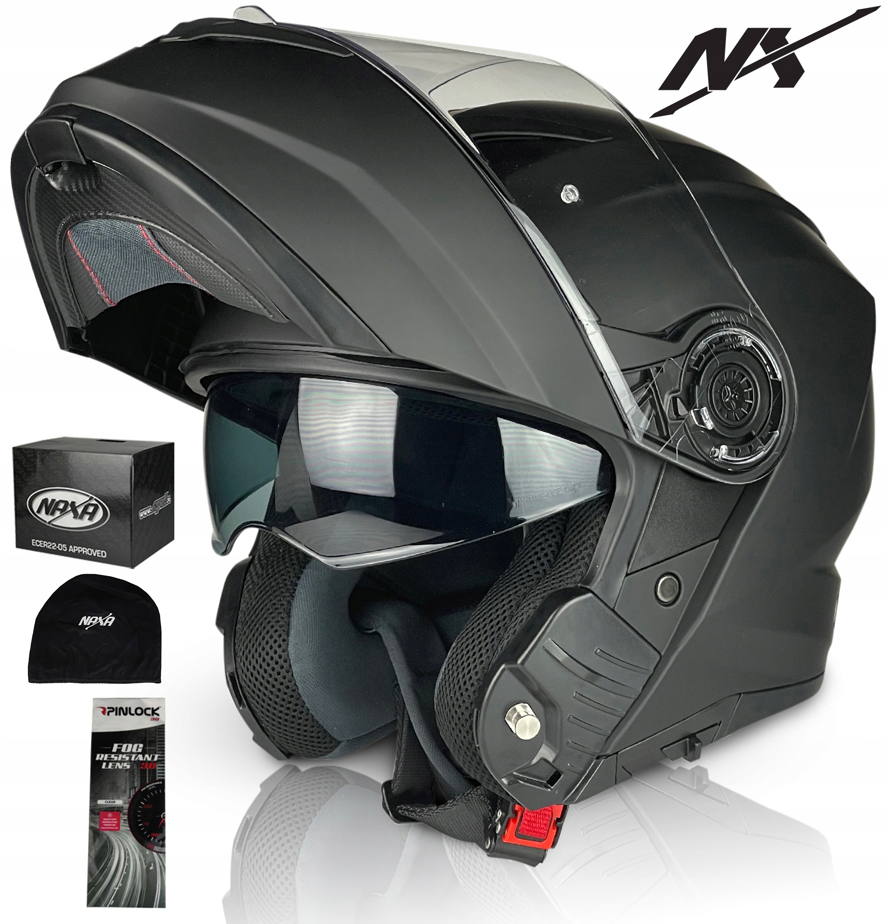 Naxa Motocyklová Přilba Čelistní Interkom Ready FO5 r.XS +pinlock Součástí Balení