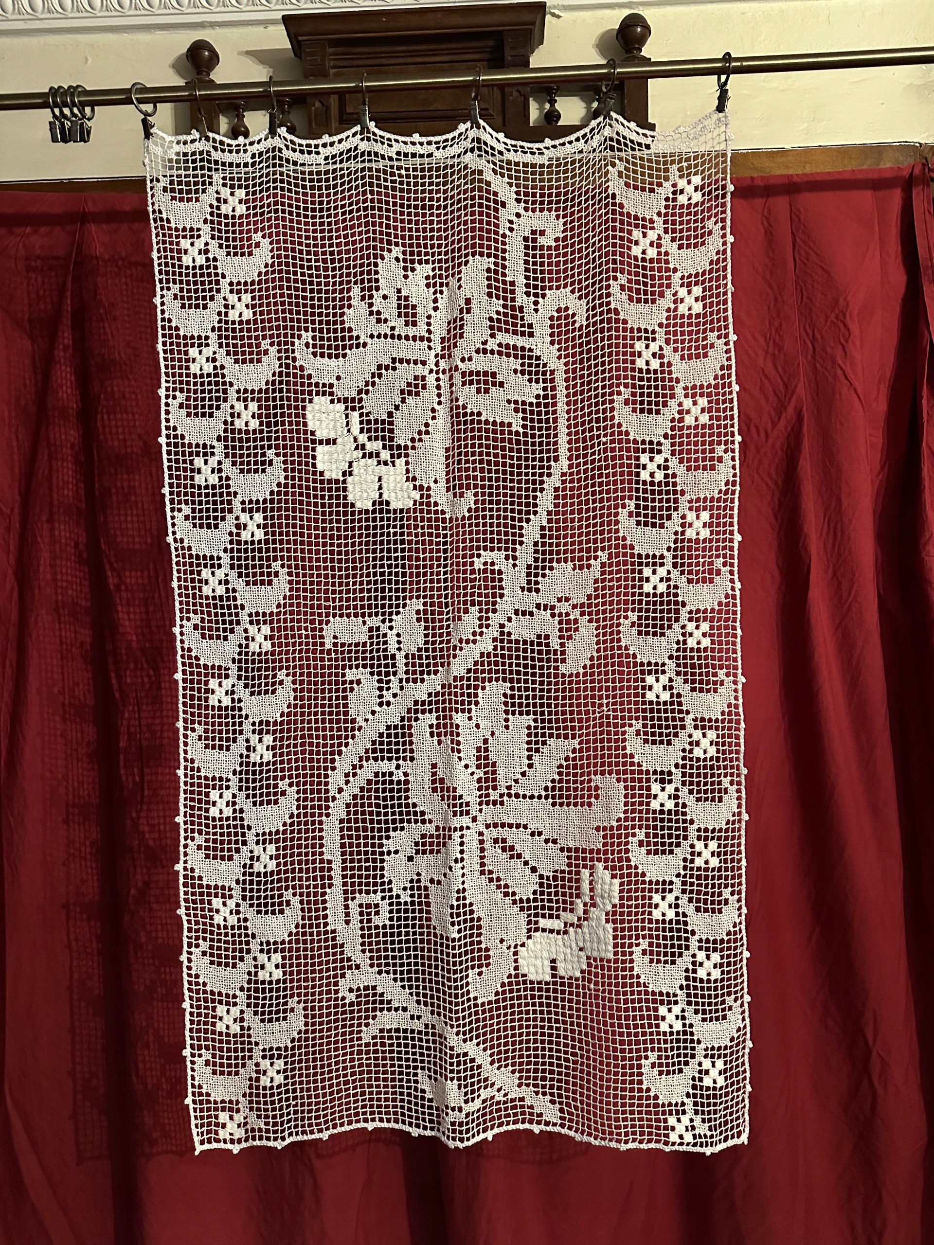 KOŁKOWA KORONKA-FIRANKA 65X107