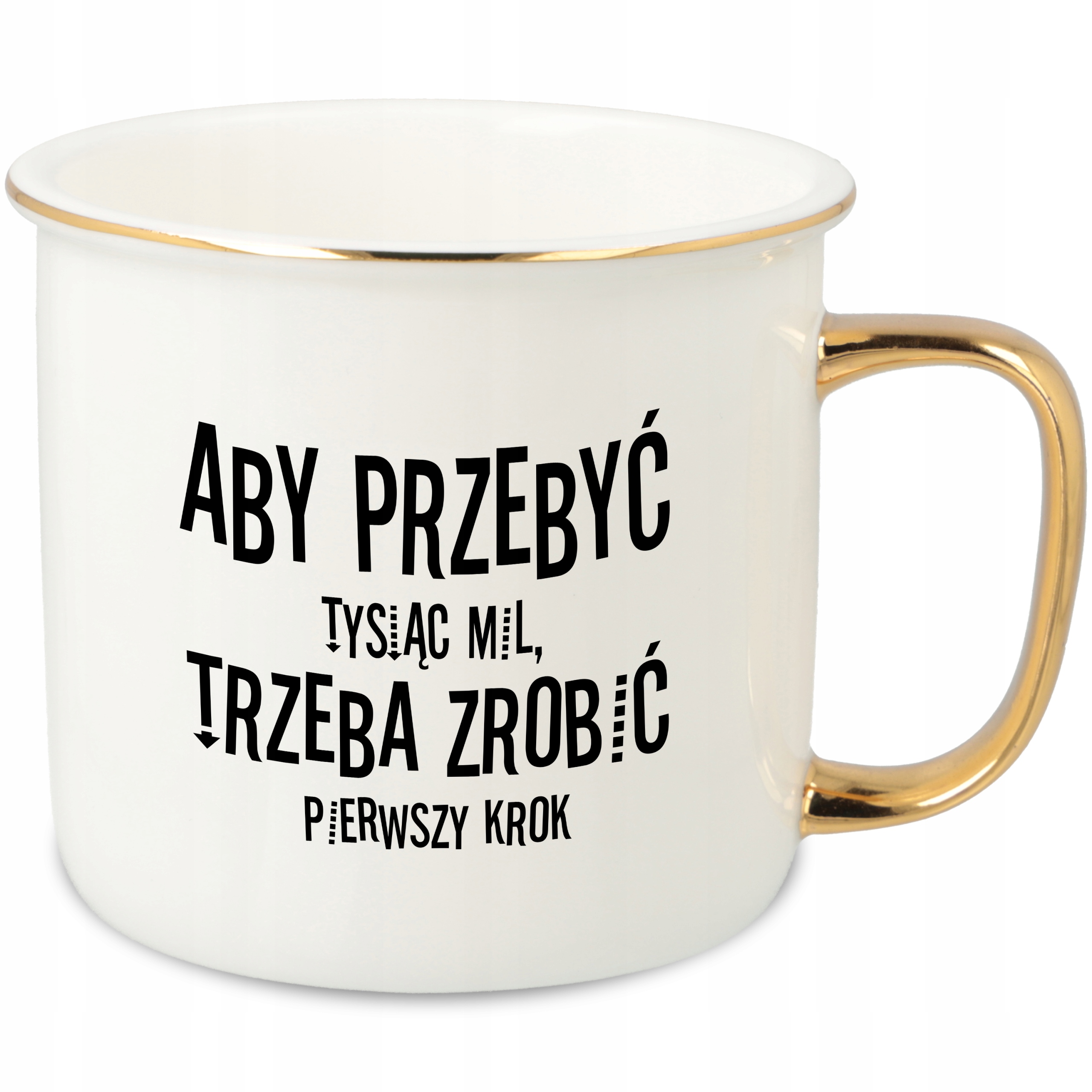 Hrnek Ucho Forma Zlatý Porcelánový Retro Dárek Pro Sebezdokonalování Vz