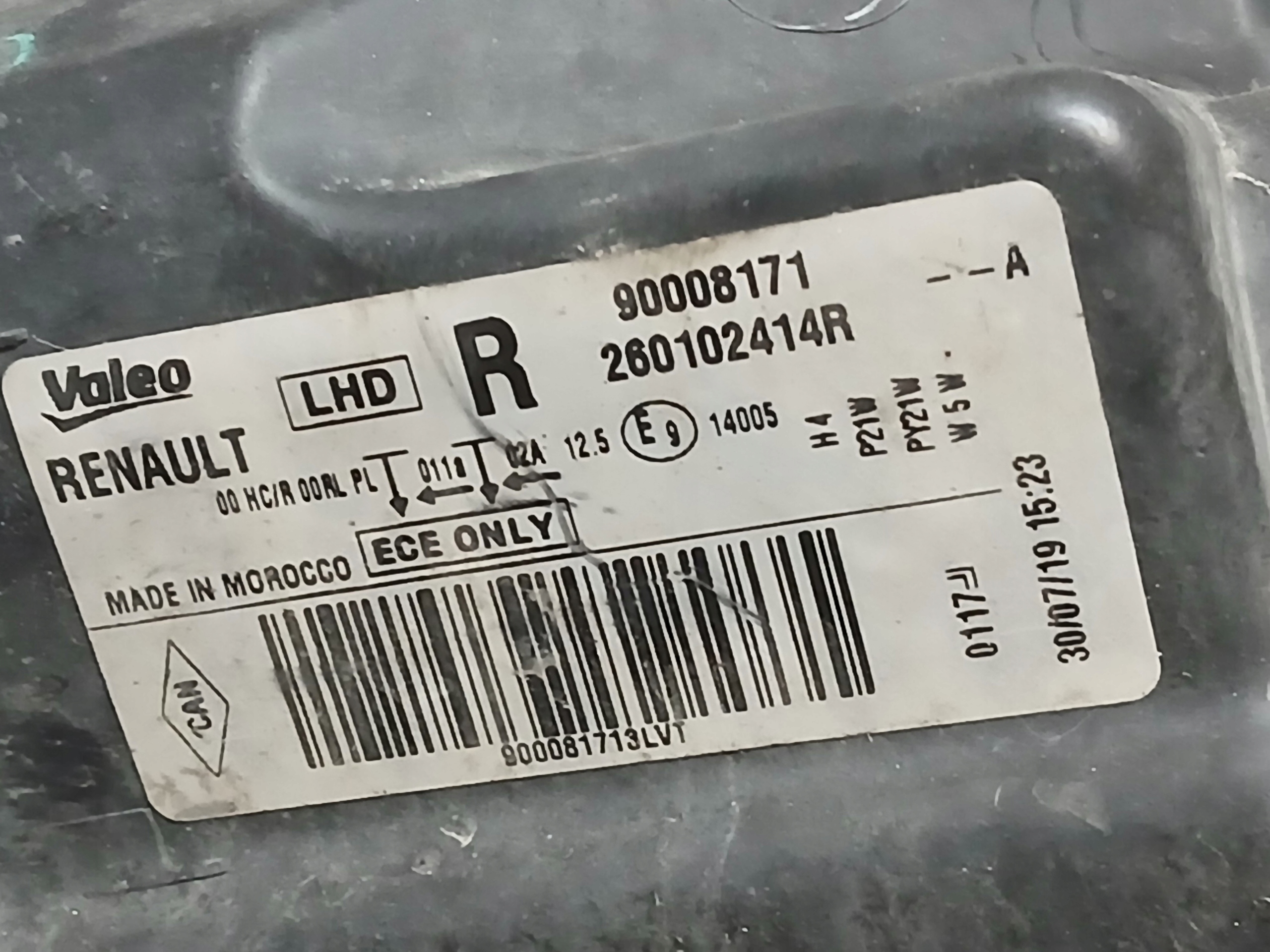 light front right DACIA DOKKER 260102414R