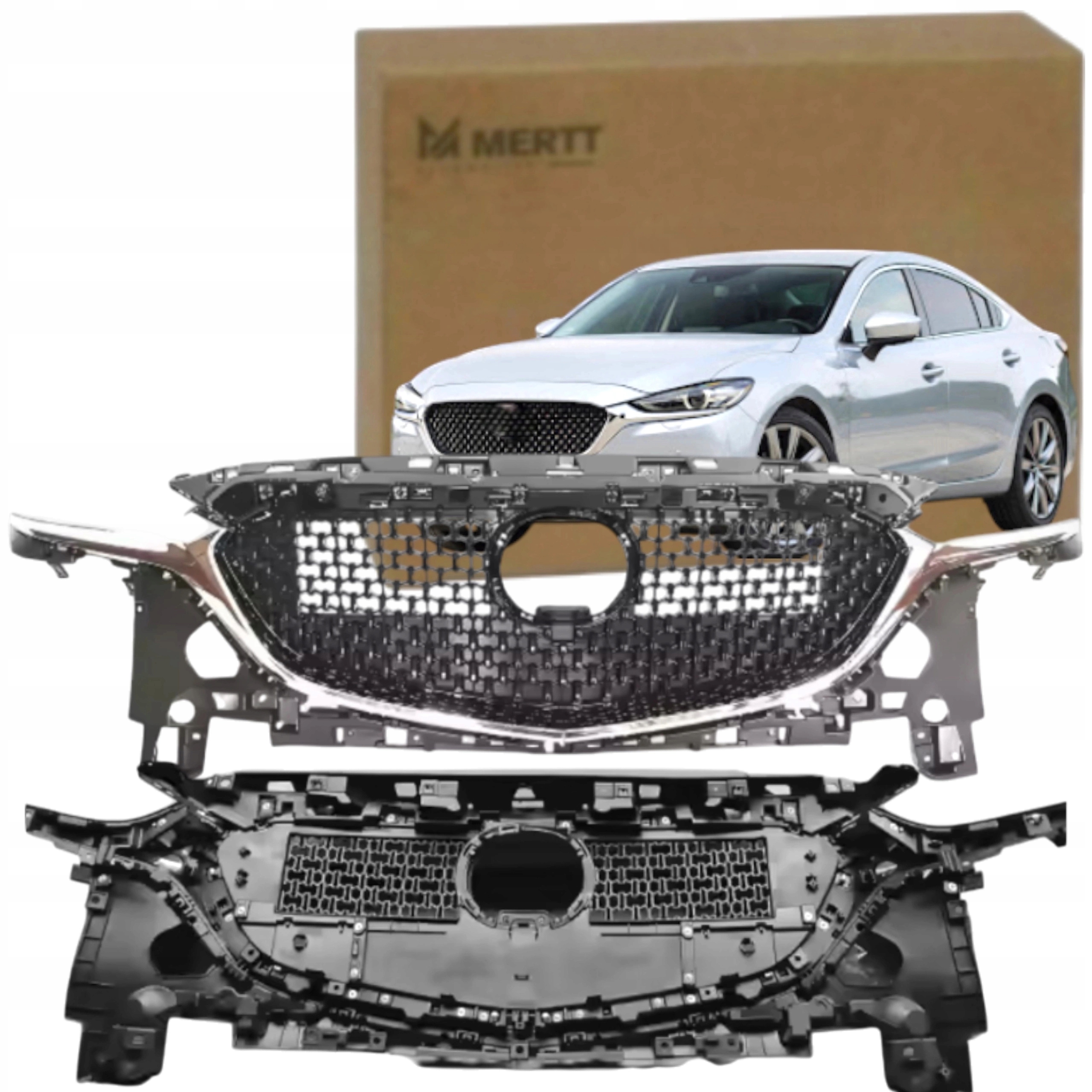 Atrapa Chladiče Grilu Nárazníku Přední Chrom GSH750719 Mazda 6 Gl 2018-