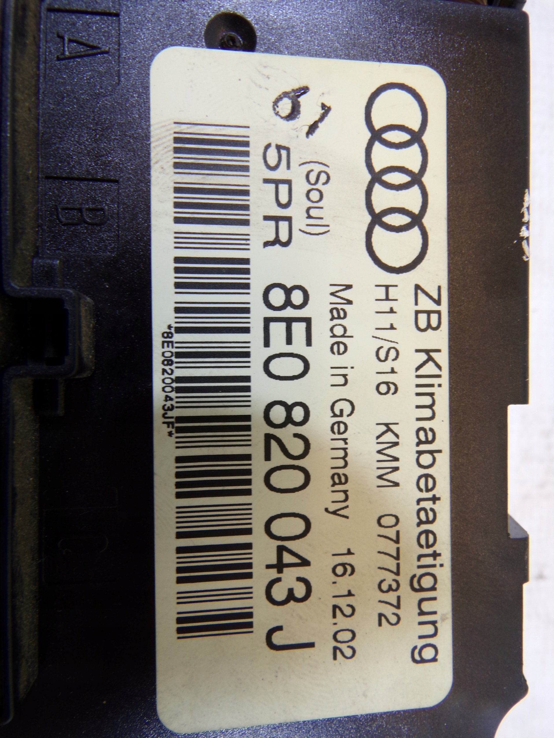 PANEL klími klimatizaci AUDI A4 B6 8E0820043J