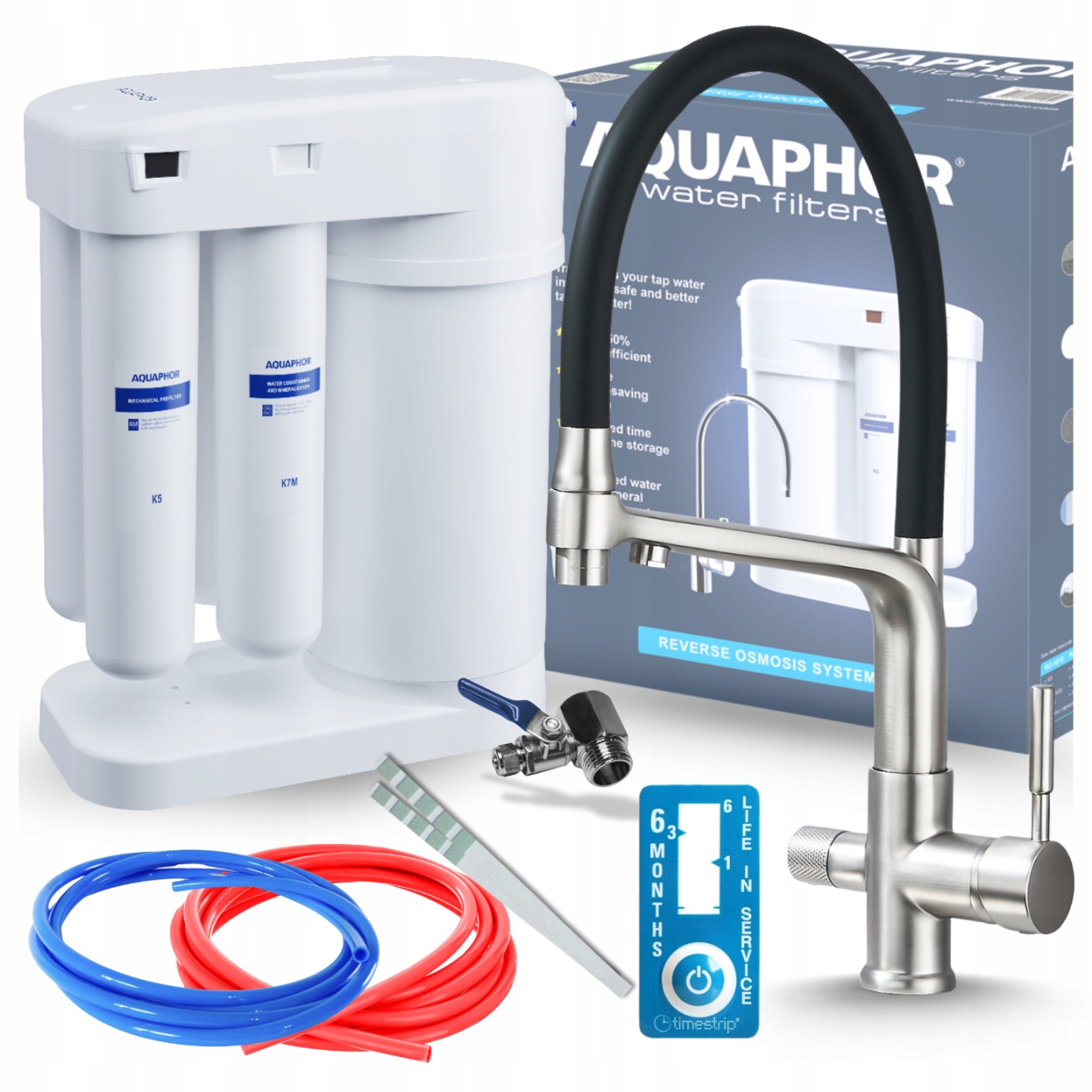 Kuchynská Batéria Inox Trojcestná Pre Vodný Filter Sada S Filtrom Aquaphor