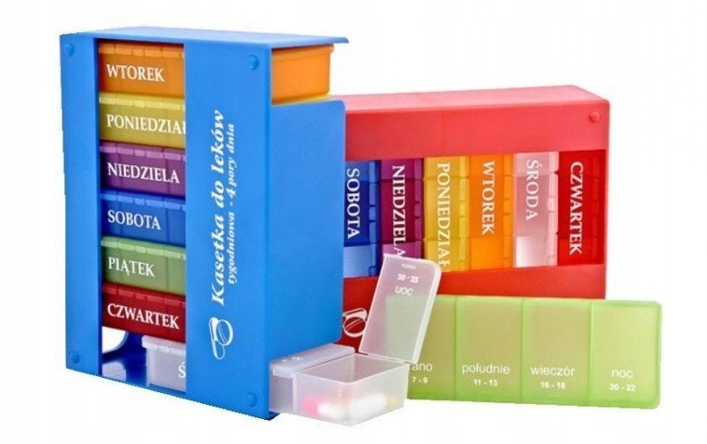 

Pojemnik Kasetka Pudełko Na Leki 7 Dni 4 Pory 7x4