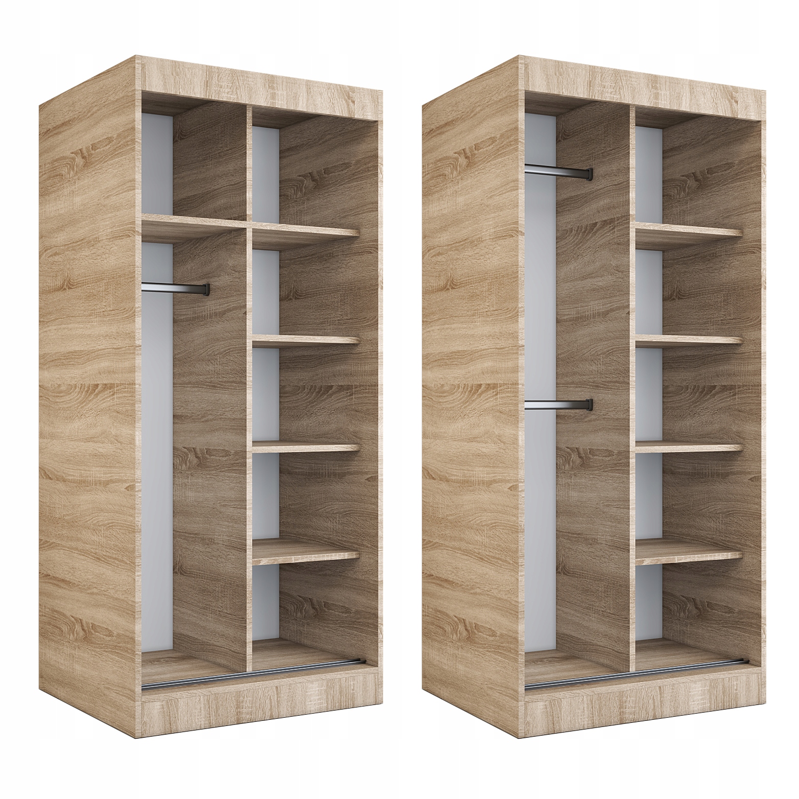 Szafa przesuwna 90 cm 2 wnętrza ARTISAN + ANTRACYT Typ drzwi Przesuwne