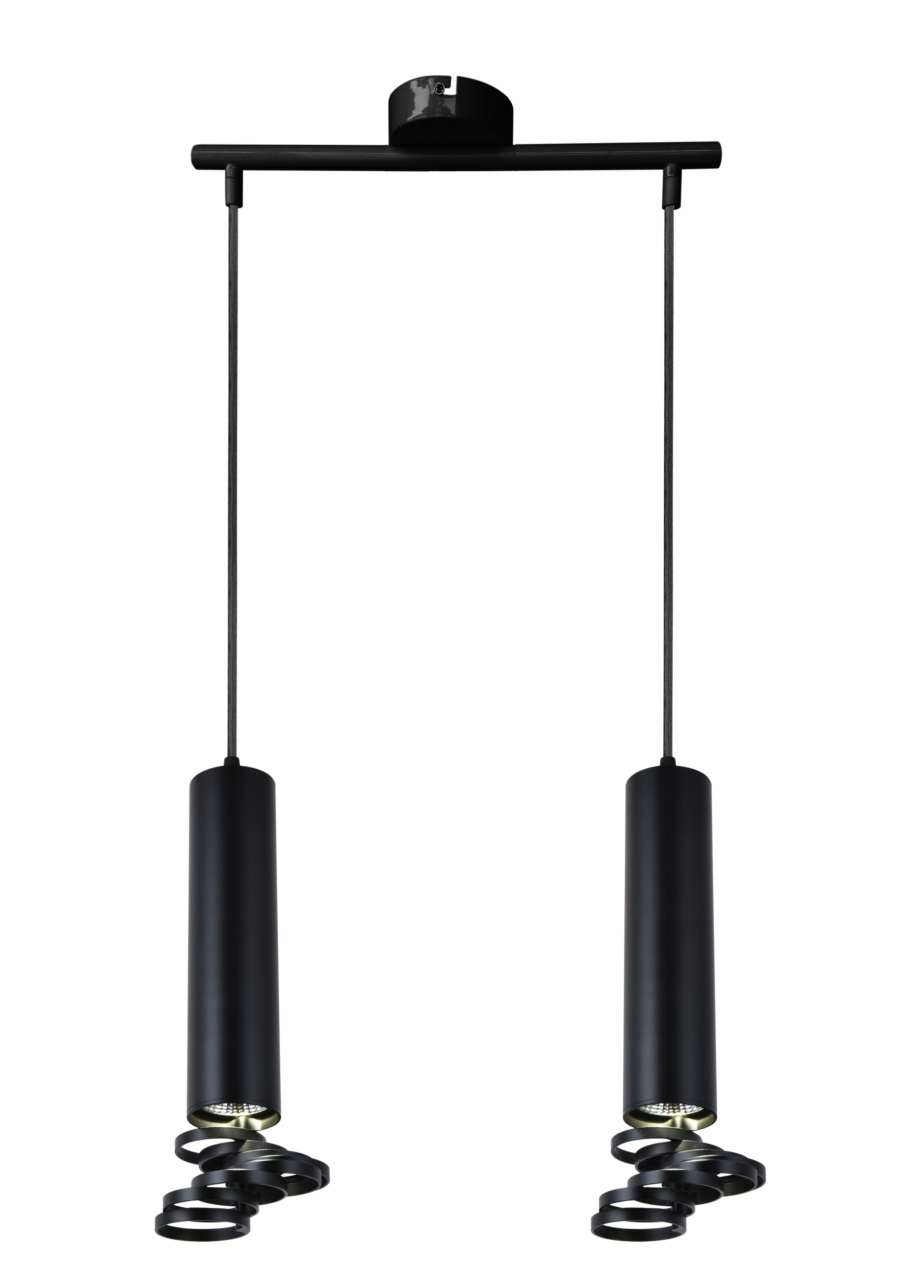 Černé závěsné svítidlo GU10 2X50W Tuba Candellux