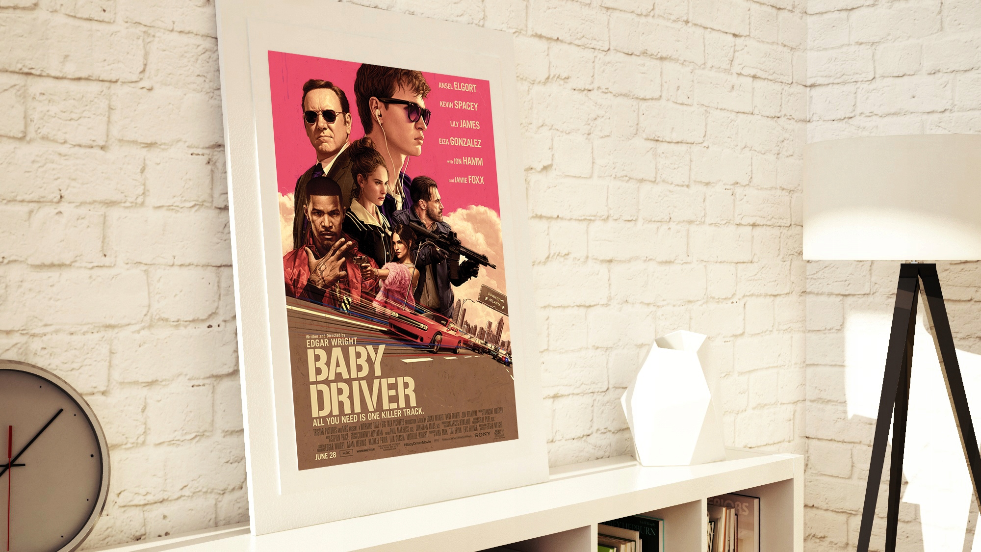 Plakat Baby Driver Film 2017 Ansel Elgort Nazwa Plakat