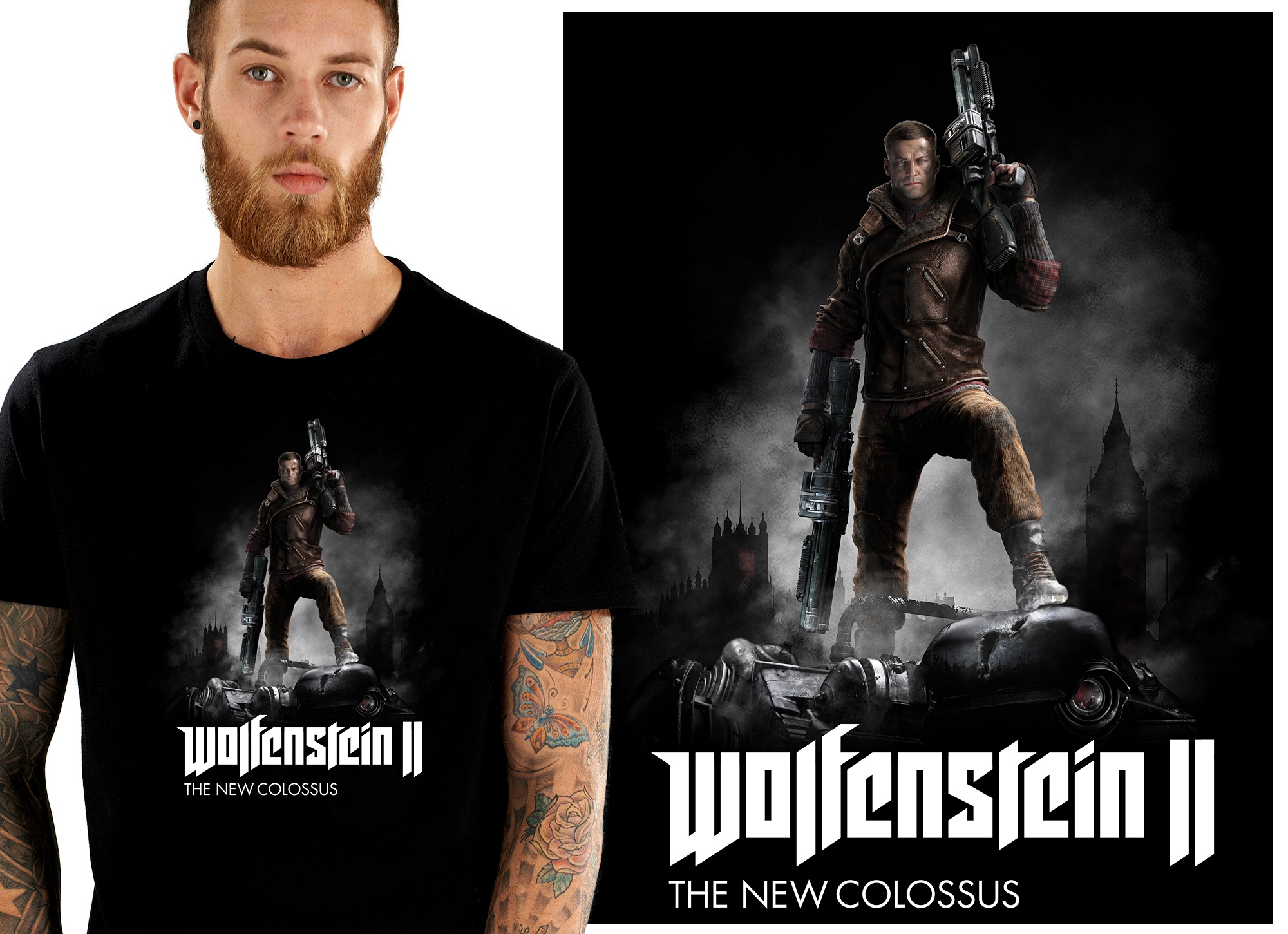 

Wolfenstein New Colossus Koszulka Męska L