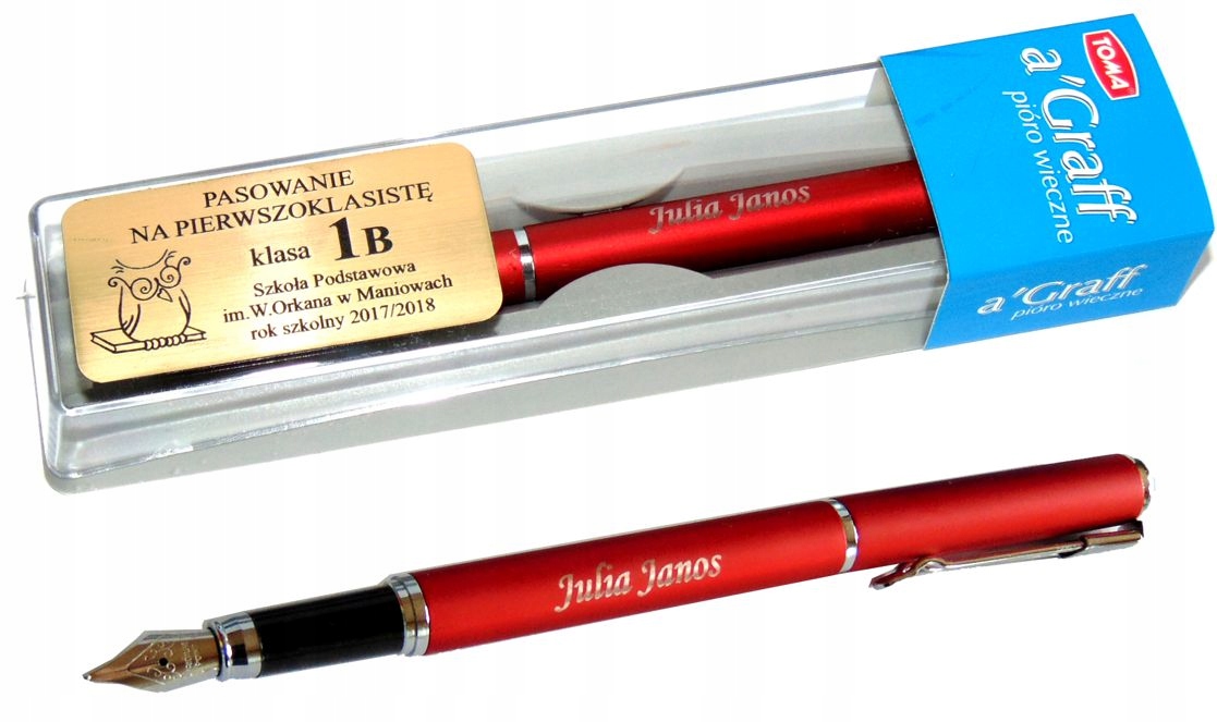 

Pióro wieczne A'Graff w etui z grawerem etykieta