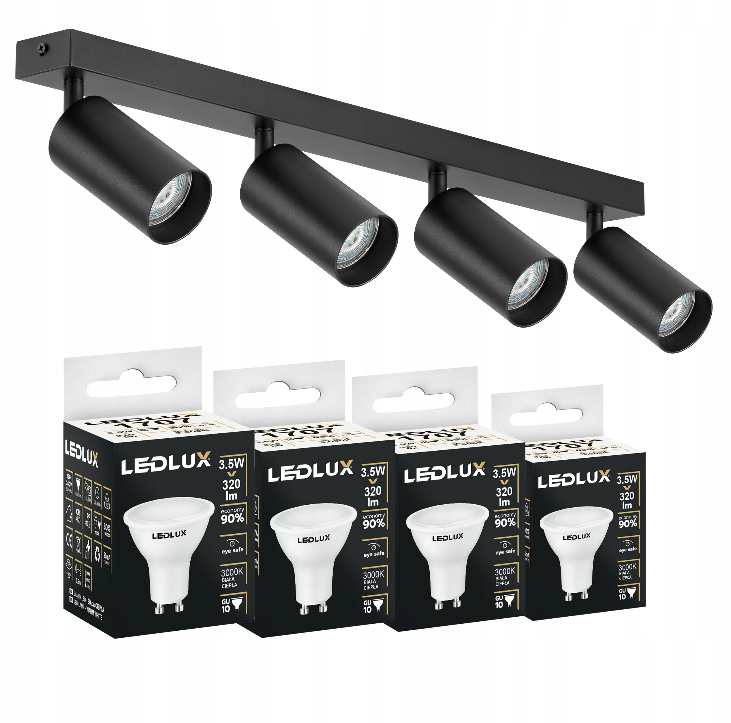 Stropní svítidlo s halogenovým svítidlem 4xGU10 3,5W