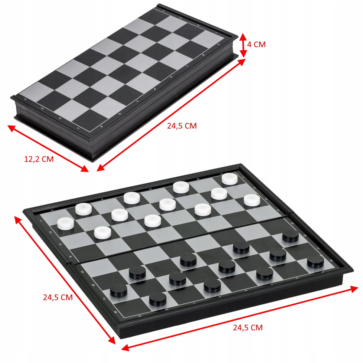 GRA WARCABY MAGNETYCZNE NA MAGNES DUŻE SKŁADANE PUDEŁKO Typ Podstawa