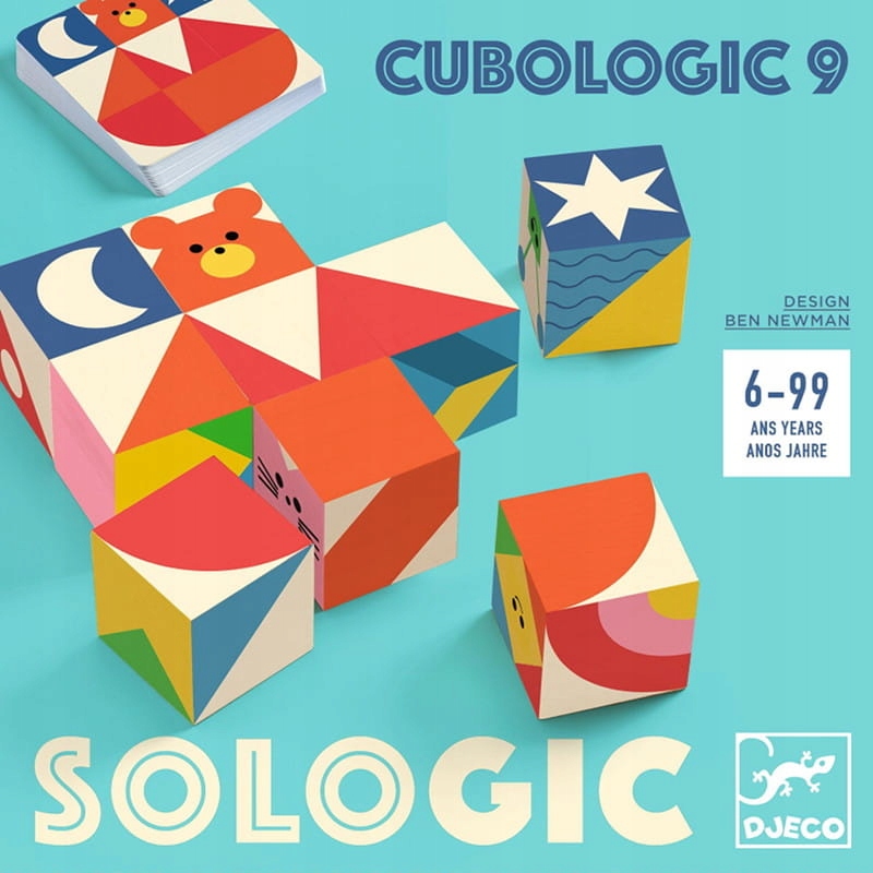 

Djeco Gra Układanka Klocki Kostki Cubologic 9