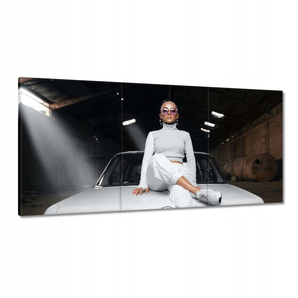 Obrazy 180x90 Bílá klasika Mercedes 200