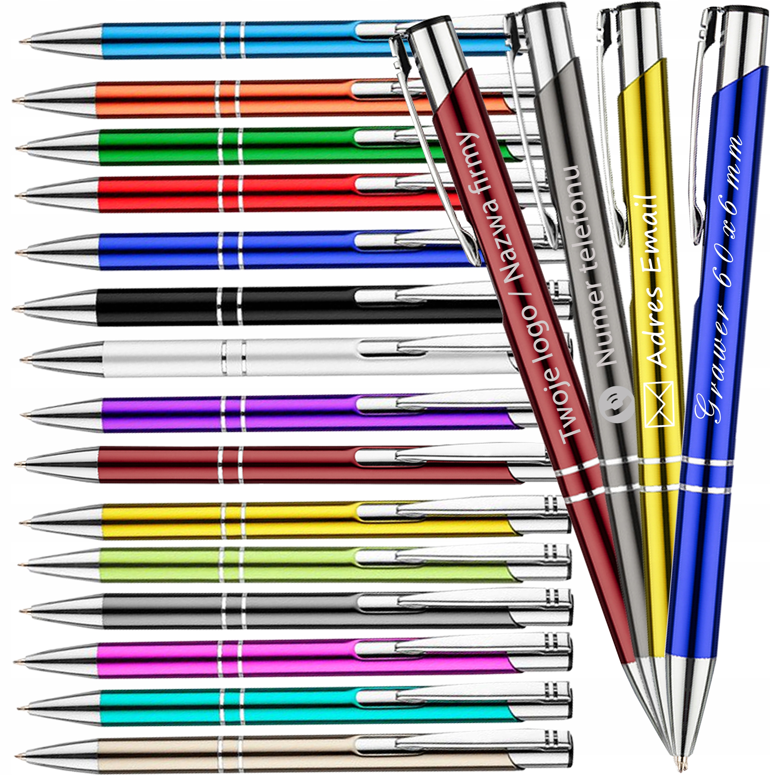 Długopisy Reklamowe z Grawerem Logo Napisem Twój Napis 200 Szt grawer sztuk