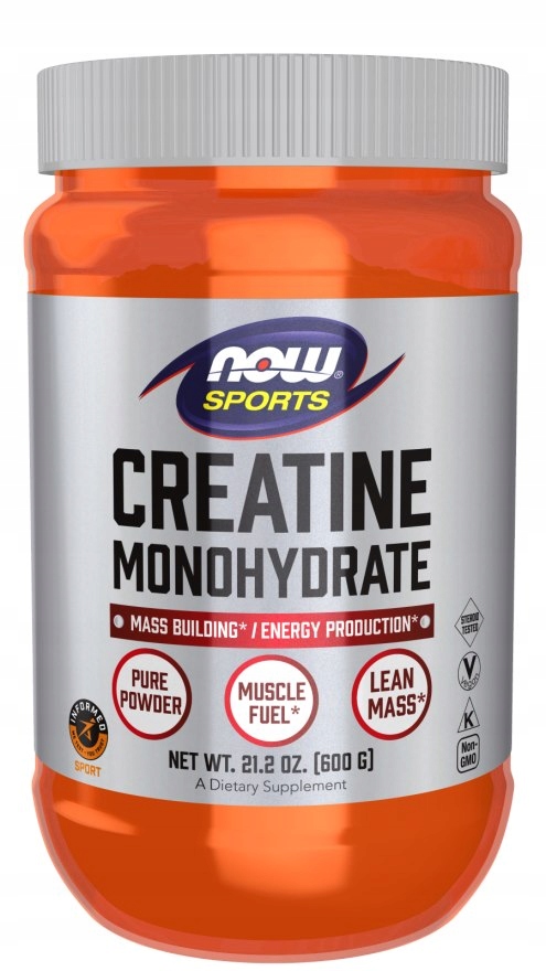 Now Foods Creatine Monohydrate Powder Monohydrát kreatinu Prášek (600 g)