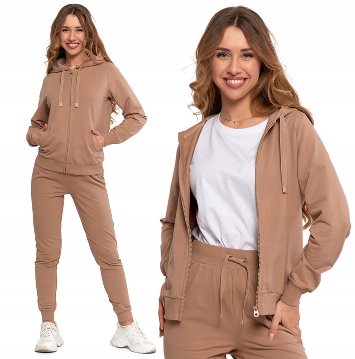 Bluza Damska Moraj Rozpinana Dresowa Gładka Z Kapturem Klasyczna XXL