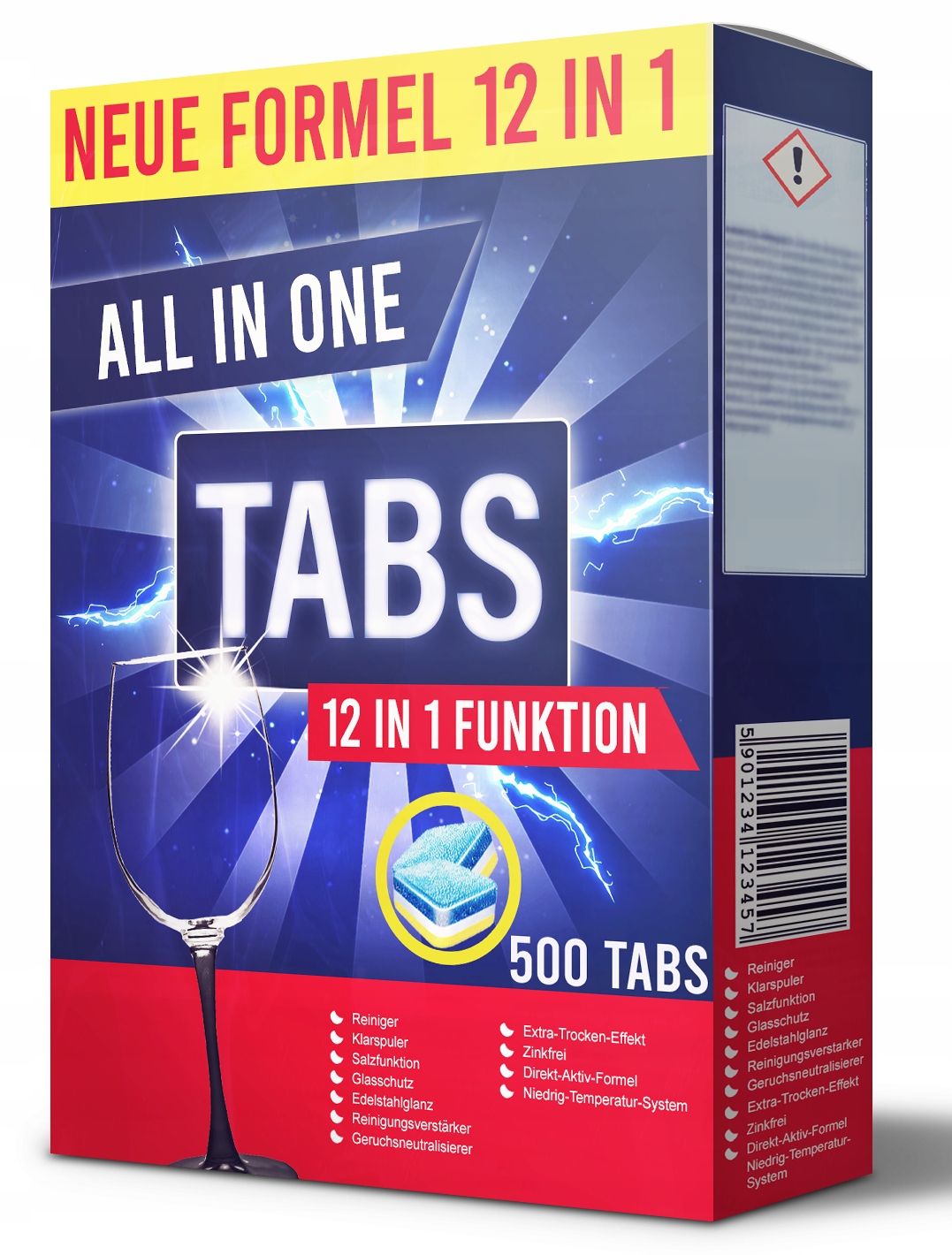 

500 x Tabletki Do Zmywarki - 20g All In One -- 7w1