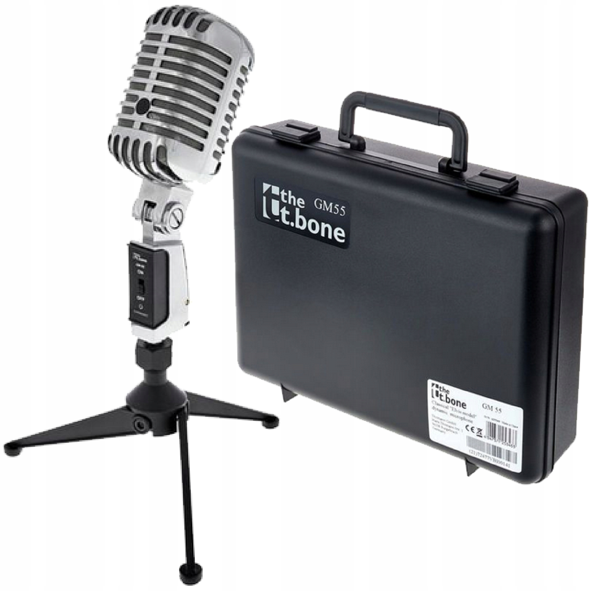 Dynamický vokálny mikrofón the t.bone GM55 Elvis Statív Držiak Case Set
