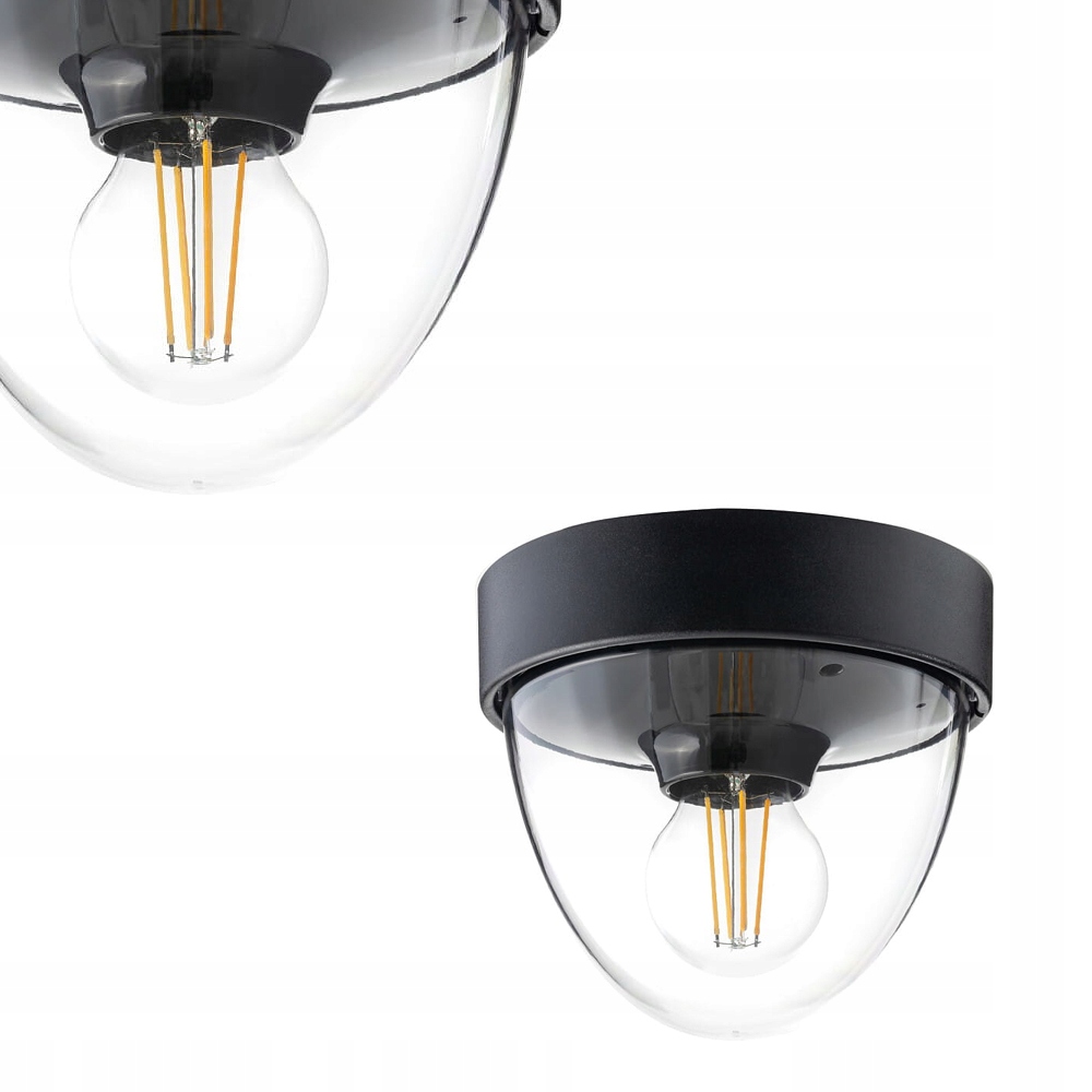 Lampa natynkowa zewnętrzna IP44 Nook czarna transparentny klosz Nowodvorski