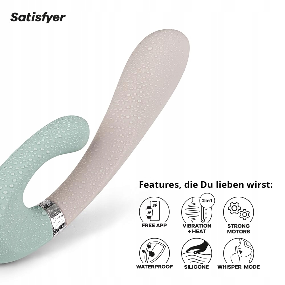 SATISFYER Heat Wave Bluetooth Wibrator Króliczek Z Funkcją Ciepła — miniatura 4