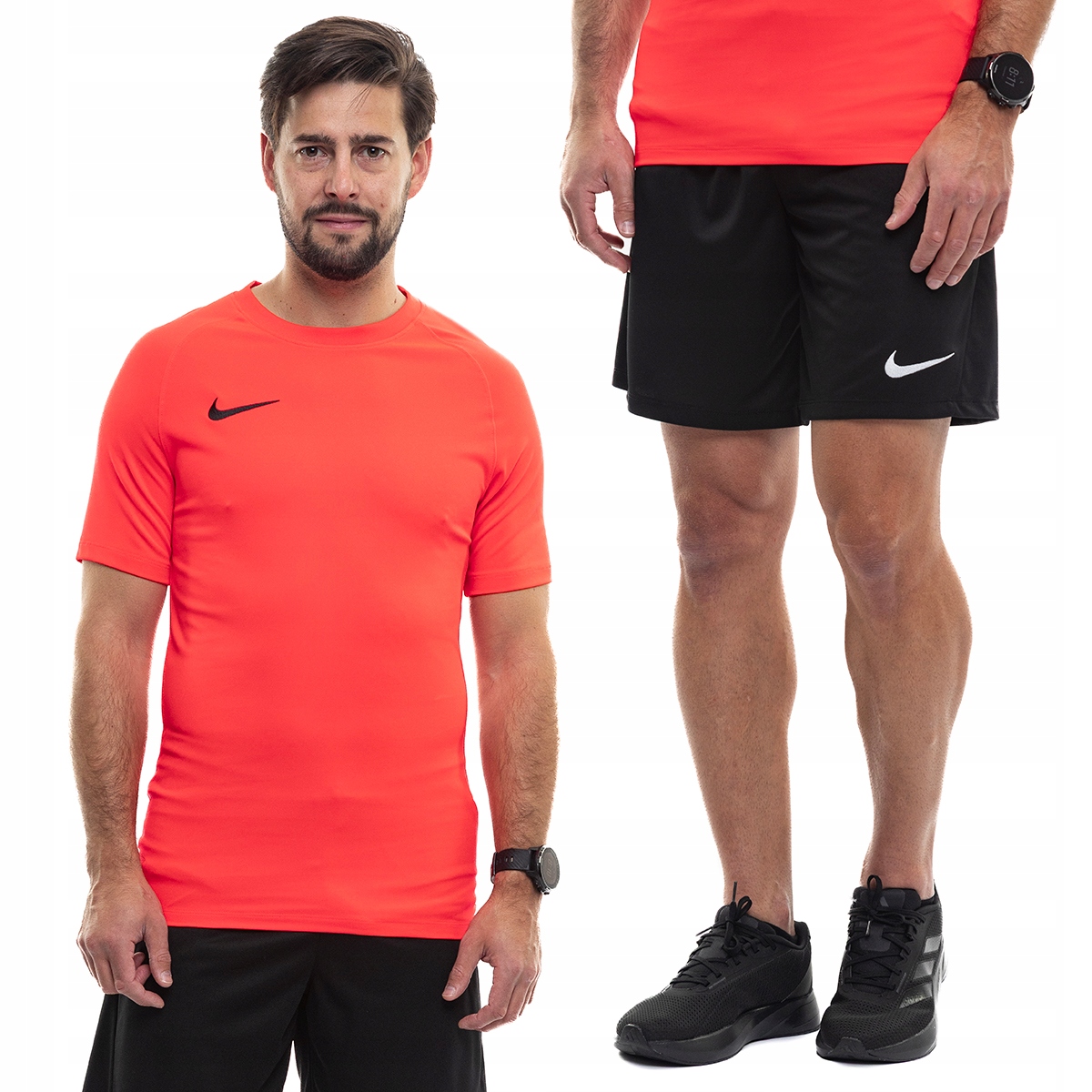 Strój Sportowy Nike Komplet Męski Koszulka Spodenki Zestaw Park VIII r. XXL